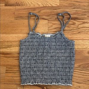 black and white crop top